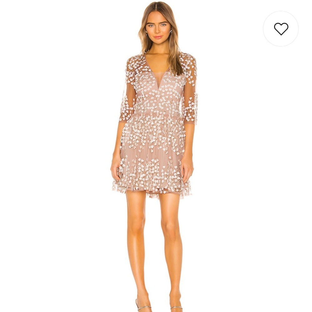 BCBG Floral Vine Appliqué Dress